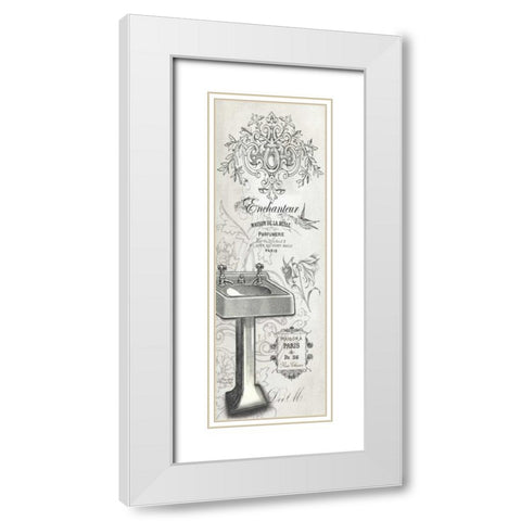 French Bath II White Modern Wood Framed Art Print with Double Matting by Babbitt, Gwendolyn