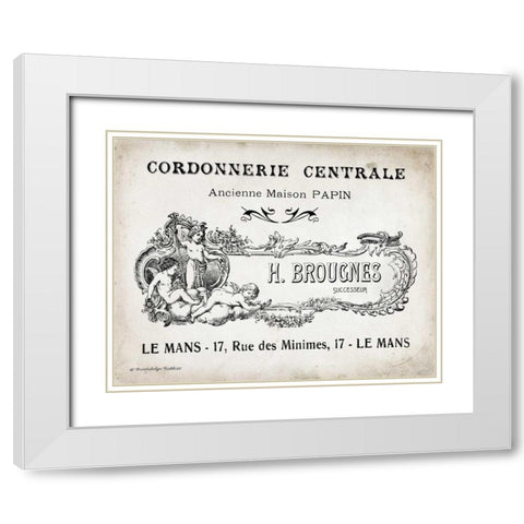 French Letterhead I White Modern Wood Framed Art Print with Double Matting by Babbitt, Gwendolyn