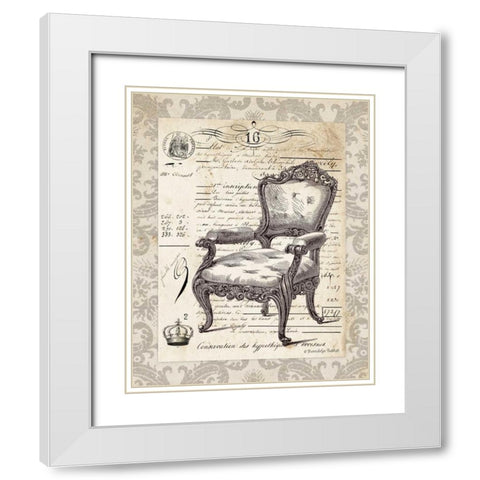 French Chair II White Modern Wood Framed Art Print with Double Matting by Babbitt, Gwendolyn