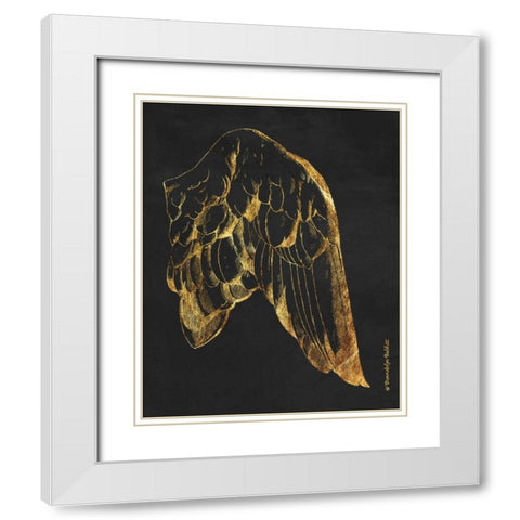 Gold Wing II White Modern Wood Framed Art Print with Double Matting by Babbitt, Gwendolyn