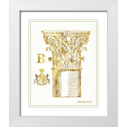 Gold Column B White Modern Wood Framed Art Print with Double Matting by Babbitt, Gwendolyn