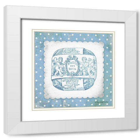 French Soap Blue I White Modern Wood Framed Art Print with Double Matting by Babbitt, Gwendolyn