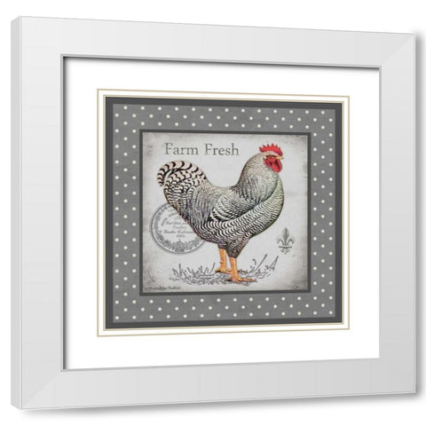 Farm Fresh Eggs I White Modern Wood Framed Art Print with Double Matting by Babbit, Gwendolyn