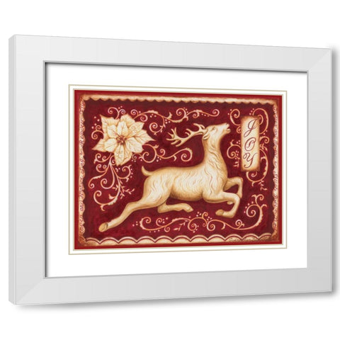 Christmas Romance I White Modern Wood Framed Art Print with Double Matting by Babbitt, Gwendolyn