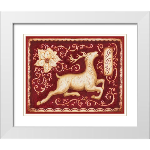 Christmas Romance I White Modern Wood Framed Art Print with Double Matting by Babbitt, Gwendolyn
