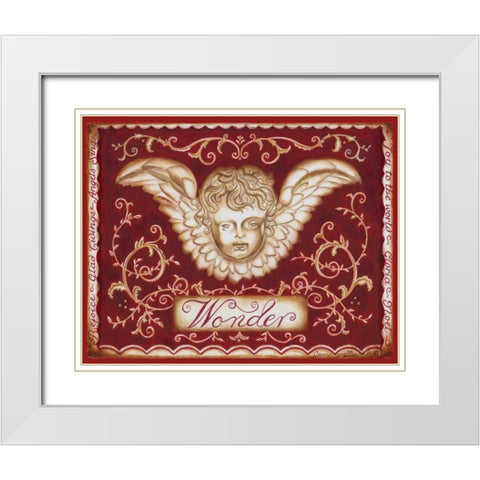 Christmas Romance II White Modern Wood Framed Art Print with Double Matting by Babbitt, Gwendolyn