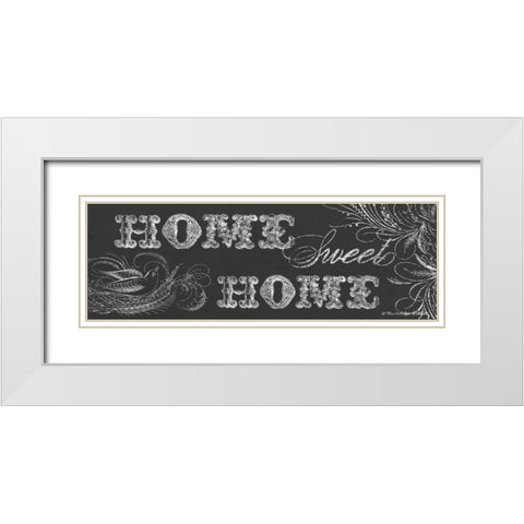 Home Sweet Home I White Modern Wood Framed Art Print with Double Matting by Babbitt, Gwendolyn