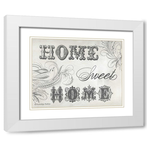 Home Sweet Home IV White Modern Wood Framed Art Print with Double Matting by Babbitt, Gwendolyn