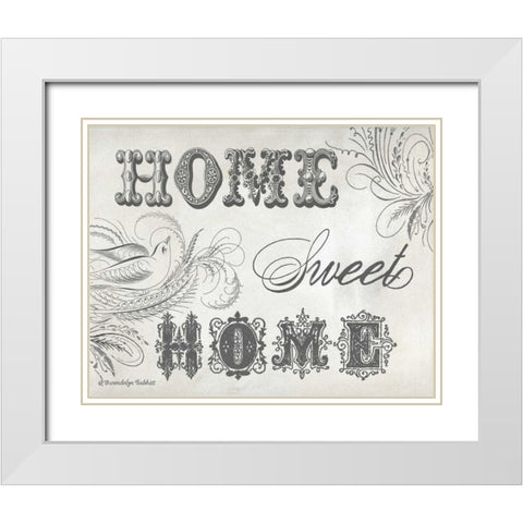 Home Sweet Home IV White Modern Wood Framed Art Print with Double Matting by Babbitt, Gwendolyn