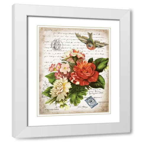 French Botanical I White Modern Wood Framed Art Print with Double Matting by Babbitt, Gwendolyn