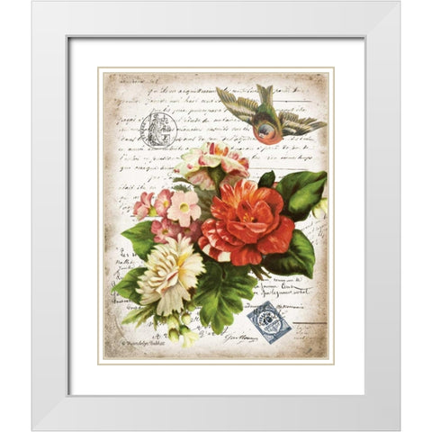 French Botanical I White Modern Wood Framed Art Print with Double Matting by Babbitt, Gwendolyn