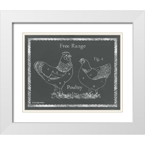 Sectioned Poultry White Modern Wood Framed Art Print with Double Matting by Babbitt, Gwendolyn