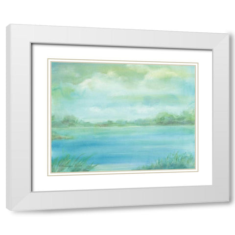 Marsh White Modern Wood Framed Art Print with Double Matting by Babbitt, Gwendolyn