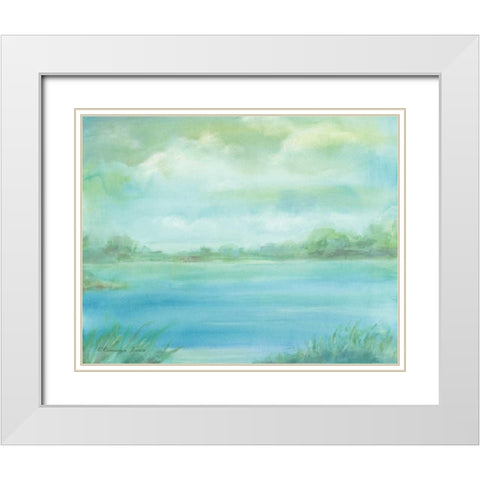 Marsh White Modern Wood Framed Art Print with Double Matting by Babbitt, Gwendolyn