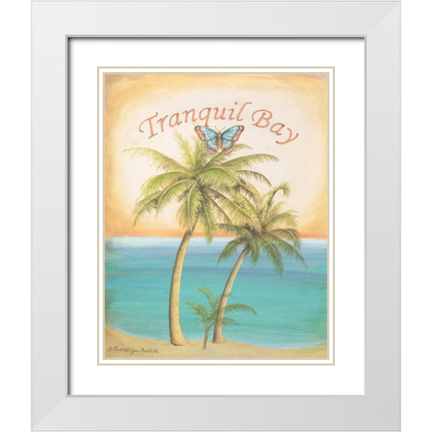 Tranquil Bay White Modern Wood Framed Art Print with Double Matting by Babbitt, Gwendolyn
