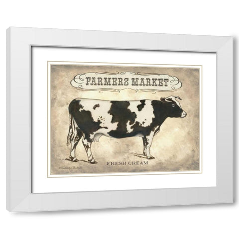 Farmers Market White Modern Wood Framed Art Print with Double Matting by Babbitt, Gwendolyn