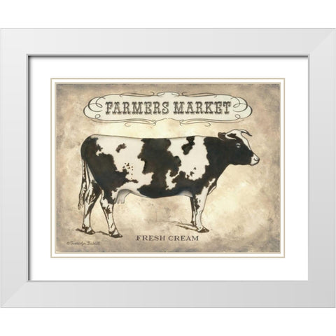 Farmers Market White Modern Wood Framed Art Print with Double Matting by Babbitt, Gwendolyn