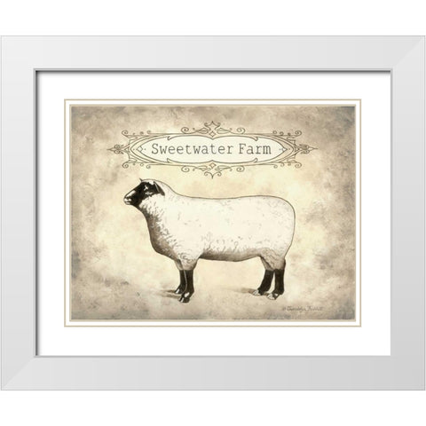 Sweetwater Farm White Modern Wood Framed Art Print with Double Matting by Babbitt, Gwendolyn