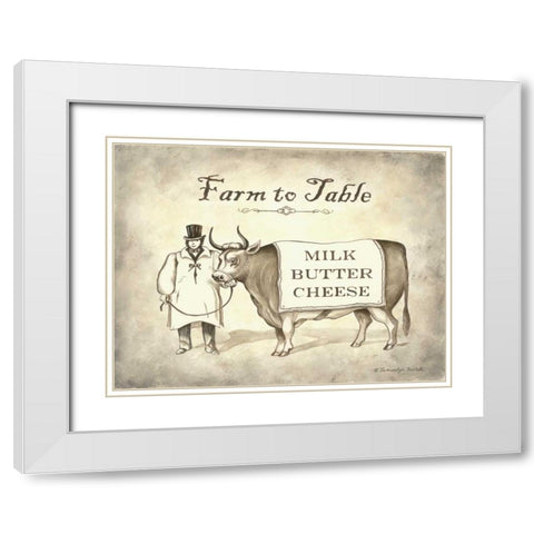 Farm to Table White Modern Wood Framed Art Print with Double Matting by Babbitt, Gwendolyn