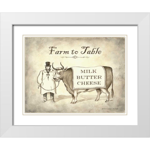Farm to Table White Modern Wood Framed Art Print with Double Matting by Babbitt, Gwendolyn