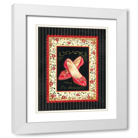Dressed in Red III White Modern Wood Framed Art Print with Double Matting by Babbitt, Gwendolyn
