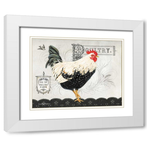 Poultry Farm II White Modern Wood Framed Art Print with Double Matting by Babbitt, Gwendolyn