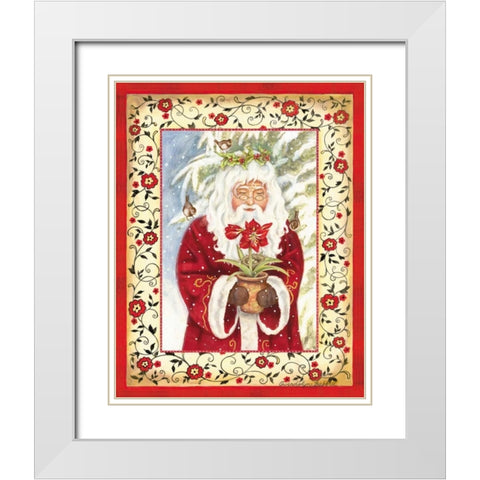 Father Christmas White Modern Wood Framed Art Print with Double Matting by Babbitt, Gwendolyn
