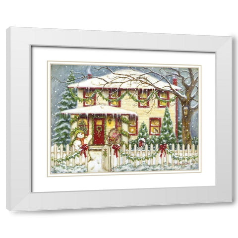 Home for the Holidays White Modern Wood Framed Art Print with Double Matting by Babbitt, Gwendolyn