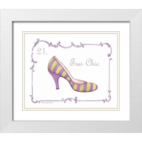 French Fashion I White Modern Wood Framed Art Print with Double Matting by Babbitt, Gwendolyn