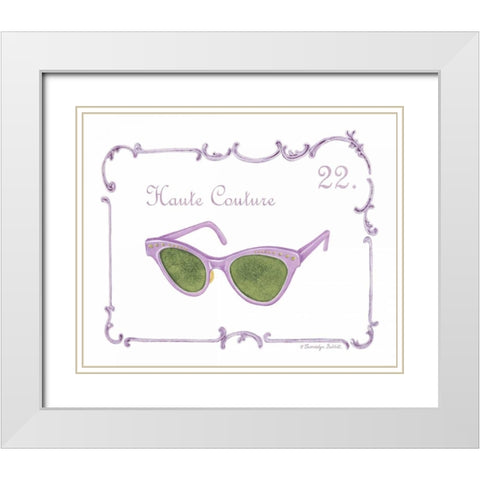 French Fashion II White Modern Wood Framed Art Print with Double Matting by Babbitt, Gwendolyn
