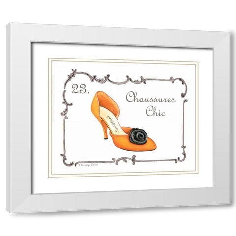 French Fashion V White Modern Wood Framed Art Print with Double Matting by Babbitt, Gwendolyn