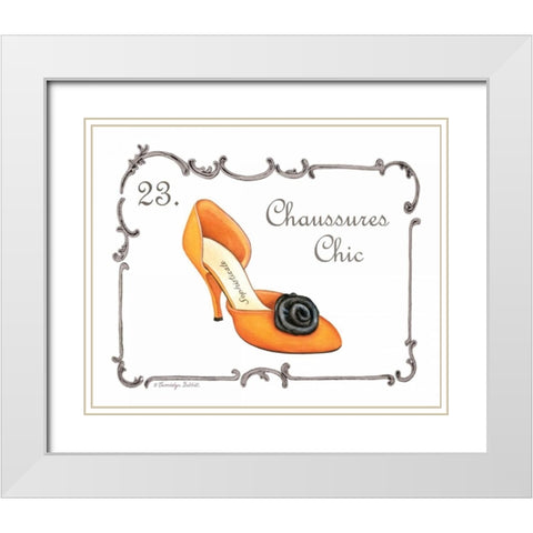 French Fashion V White Modern Wood Framed Art Print with Double Matting by Babbitt, Gwendolyn