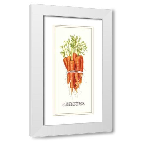 Carotes White Modern Wood Framed Art Print with Double Matting by Babbitt, Gwendolyn