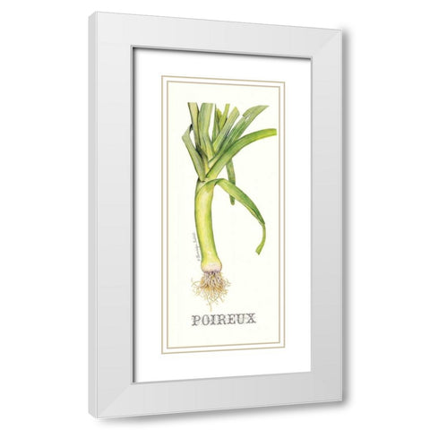Poireux White Modern Wood Framed Art Print with Double Matting by Babbitt, Gwendolyn