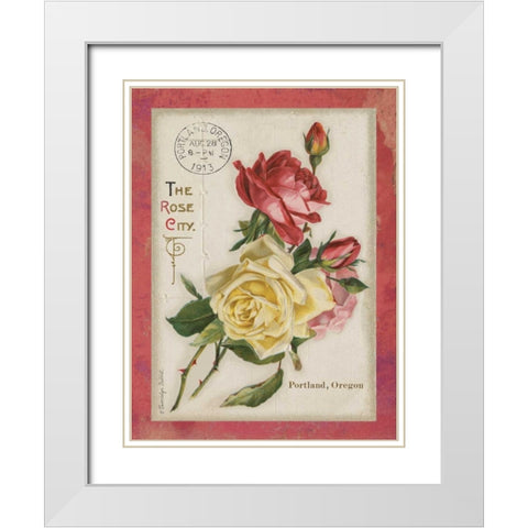 Rose City II White Modern Wood Framed Art Print with Double Matting by Babbitt, Gwendolyn