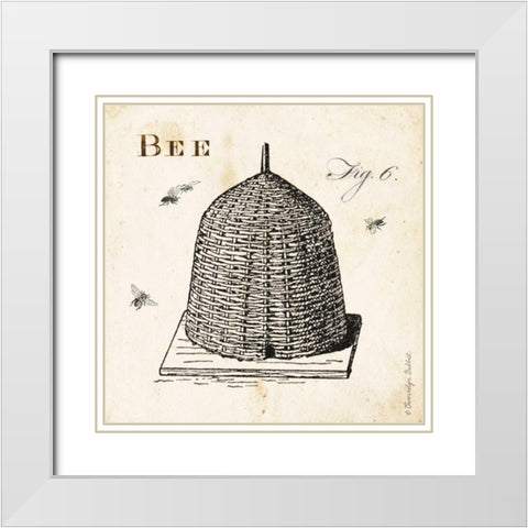 Bee Hive Fig 6 White Modern Wood Framed Art Print with Double Matting by Babbitt, Gwendolyn