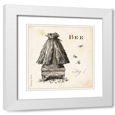 Bee Hive Fig 7 White Modern Wood Framed Art Print with Double Matting by Babbitt, Gwendolyn