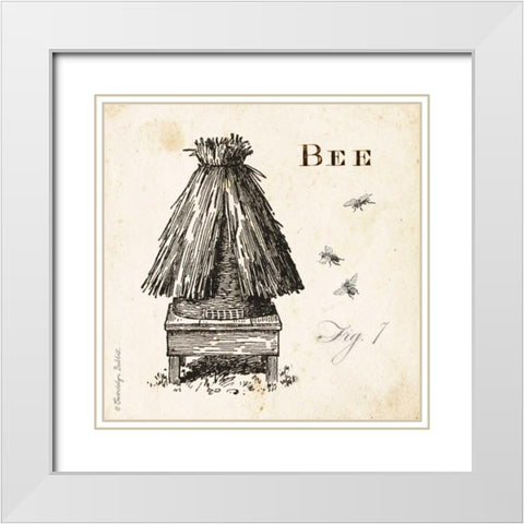 Bee Hive Fig 7 White Modern Wood Framed Art Print with Double Matting by Babbitt, Gwendolyn