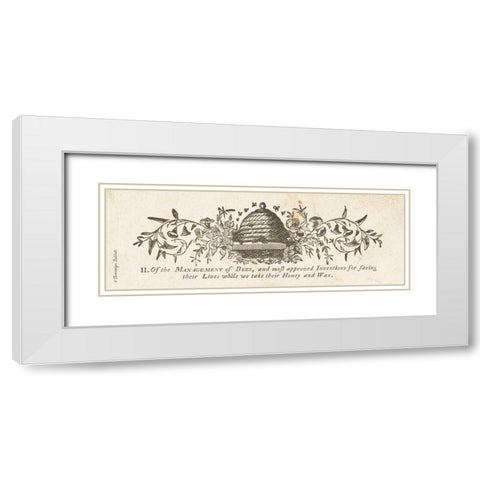 Bee Hive Panel White Modern Wood Framed Art Print with Double Matting by Babbitt, Gwendolyn