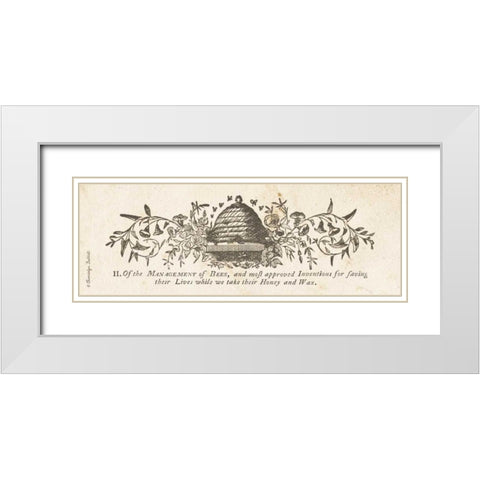 Bee Hive Panel White Modern Wood Framed Art Print with Double Matting by Babbitt, Gwendolyn