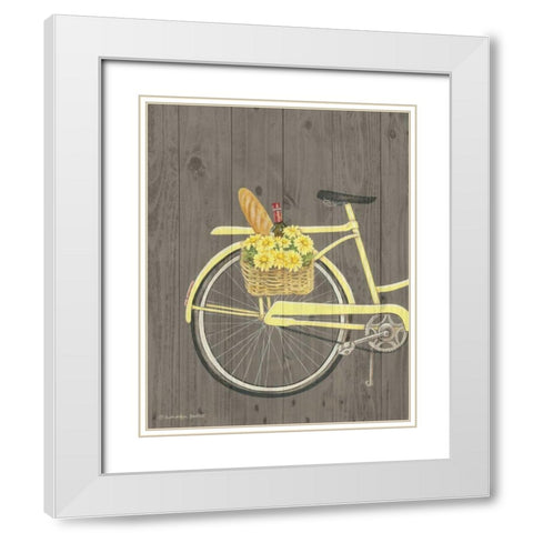 Spring Bike I White Modern Wood Framed Art Print with Double Matting by Babbitt, Gwendolyn