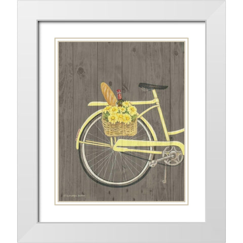Spring Bike I White Modern Wood Framed Art Print with Double Matting by Babbitt, Gwendolyn