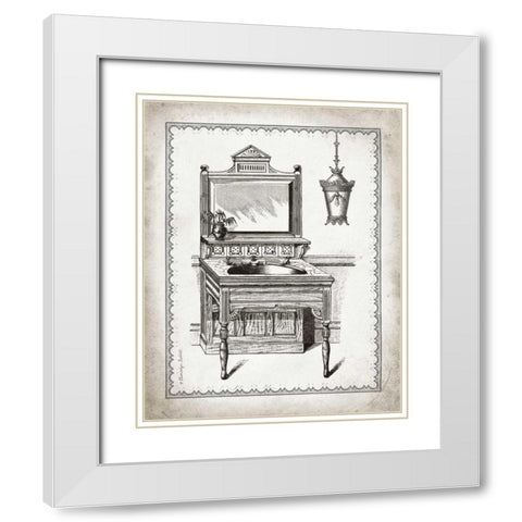 Victorian Sink I White Modern Wood Framed Art Print with Double Matting by Babbitt, Gwendolyn