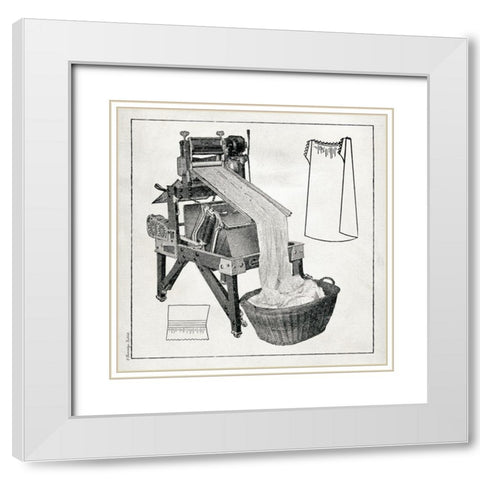 Vintage Press White Modern Wood Framed Art Print with Double Matting by Babbitt, Gwendolyn