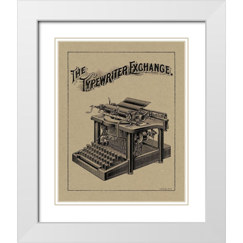 Vintage Office I White Modern Wood Framed Art Print with Double Matting by Babbitt, Gwendolyn