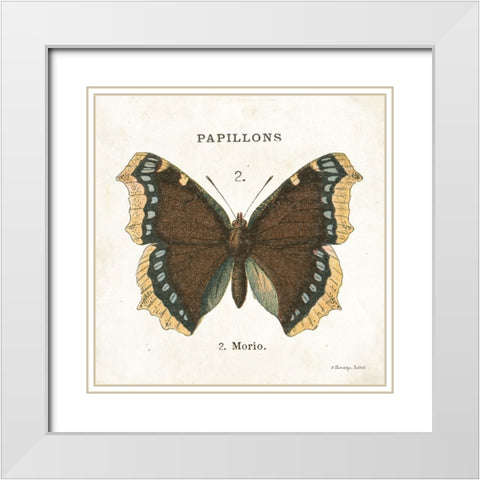 Butterfly II White Modern Wood Framed Art Print with Double Matting by Babbitt, Gwendolyn