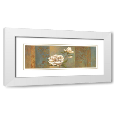 Magnolia Branch II White Modern Wood Framed Art Print with Double Matting by Belamar, Ella