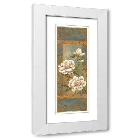 Magnolia Trio I White Modern Wood Framed Art Print with Double Matting by Belamar, Ella