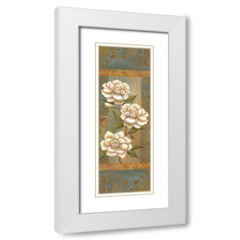 Magnolia Trio II White Modern Wood Framed Art Print with Double Matting by Belamar, Ella