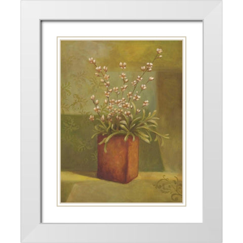 Orchids II White Modern Wood Framed Art Print with Double Matting by Belamar, Ella
